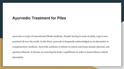 Ppt Ayurvedic Treatment For Piles Powerpoint Presentation Free