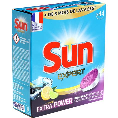 Sun Tablettes Lave Vaisselle Expert Extra Power Citron Tablettes Pas