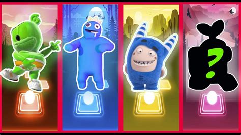 Oddbods Pogo Vs Gummy Bear Vs Rainbow Friends Blue Secret Character