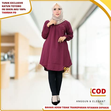 Jual Baju Atasan Tunik Wanita Dewasa Terbaru Kekinian Jumbo Ld