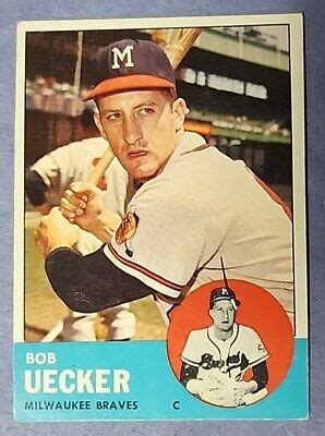 Bob Uecker Milwaukee Braves Catcher Rc Topps Baseball Card Vg