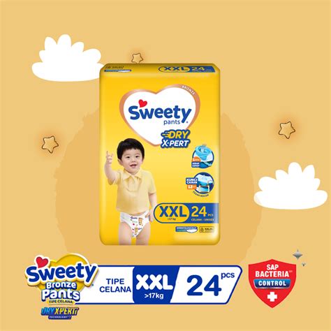 Sweety Bronze Dry X Pert Xxl Sweety Bronze Popok Celana Xxl