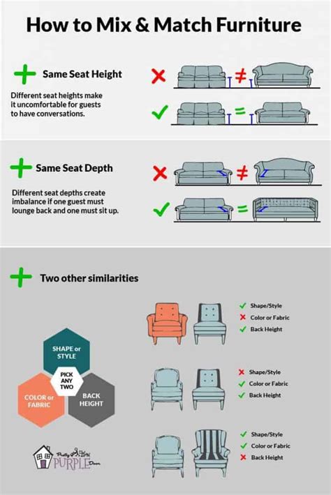 How To Mix And Match Your Furniture Pretty Purple Door