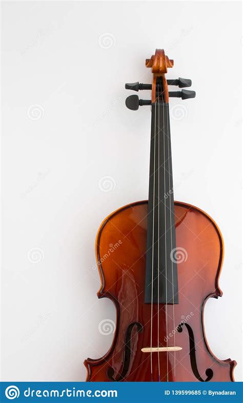 Violino No Fundo Branco Curva Imagem De Stock Imagem De Violino