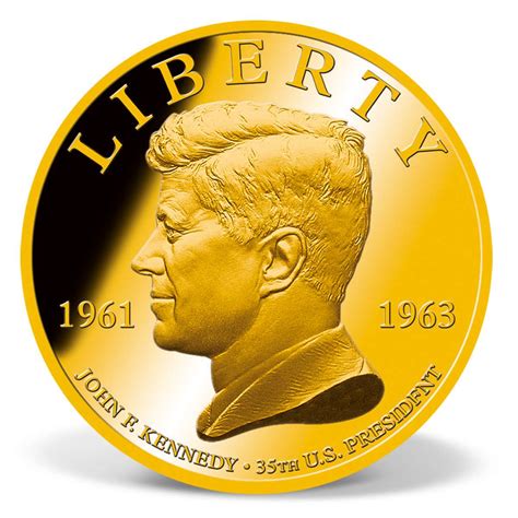 John F. Kennedy Commemorative Coin | Gold-Layered | Gold | American Mint