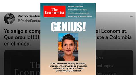 Portada De The Economist Con Foto De La Ministra De Minas Y Energía De Colombia Es Un Montaje