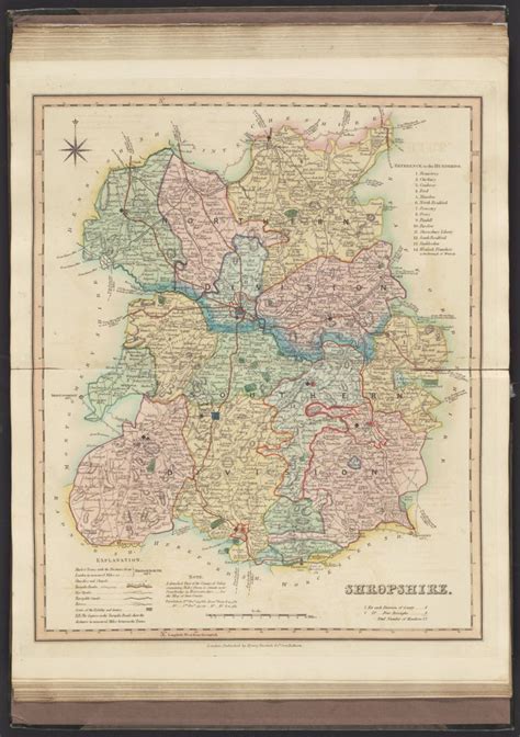 Shropshire England 1832 Map England Uk Shropshire Shropshire