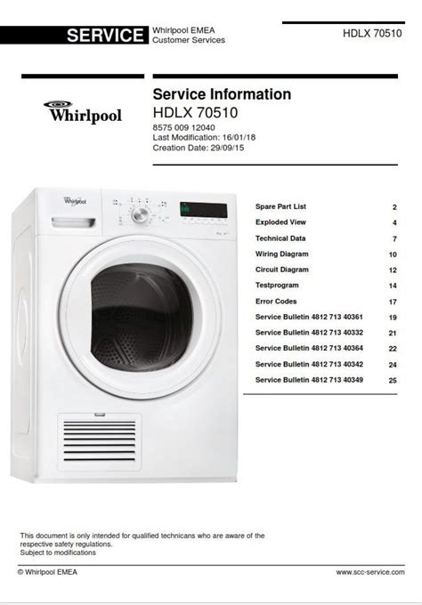 Whirlpool Stacked Washer And Dryer Manual