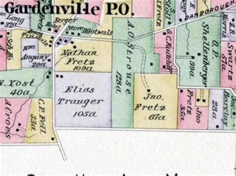 1891 Map of Plumstead Township Bucks County Pennsylvania | Etsy