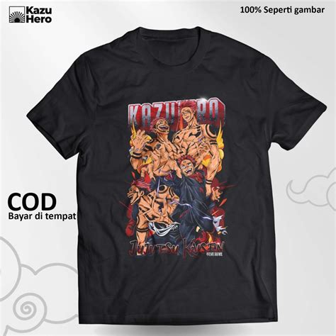 Jual Kazuhero Baju Kaos Anime Jujutsu Kaisen Yuji Itadori Ryomen Sukuna