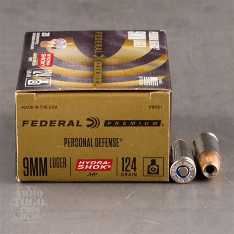 Mm Luger X Ammunition For Sale Federal Grain Jacketed Hollow