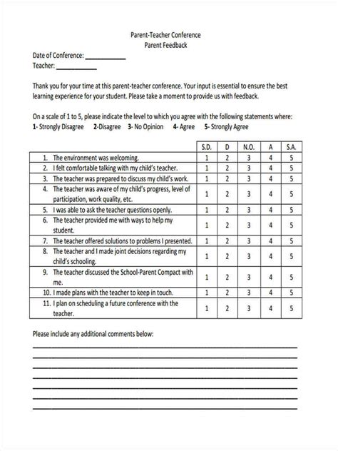 Free 16 Teacher Feedback Forms In Pdf Ms Word