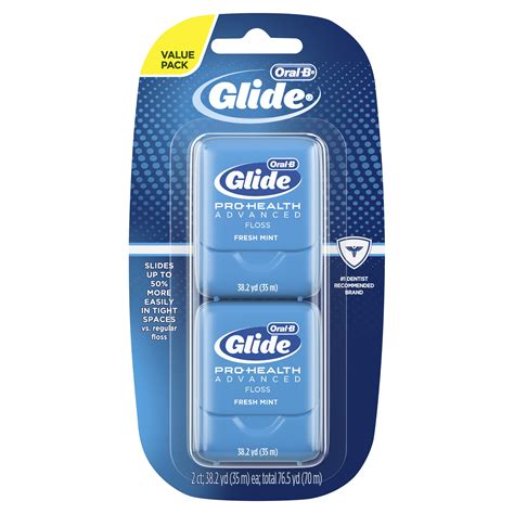 Oral B Glide Pro Health Advanced Dental Floss Fresh Mint Flavor 35 M