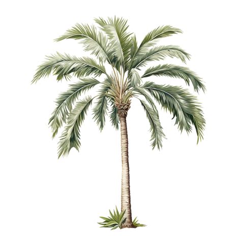 Beautiful Single Palm Tree Tree Palm Green Png Transparent Image And