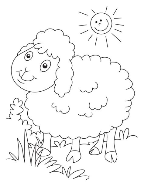 Printable Sheep Pattern Cut Out Sketch Coloring Page