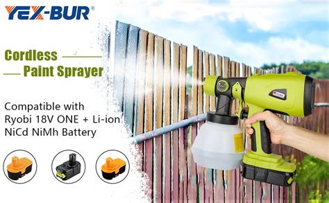 Yex Bur Cordless Paint Sprayer For Ryobi V One Li Ion Nicd Nimh