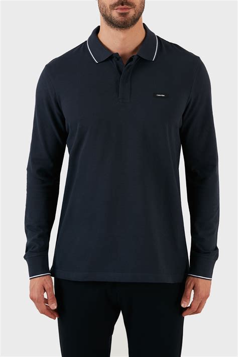 Calvin Klein Logolu Pamuklu Regular Fit D Meli Polo Erkek Sweat