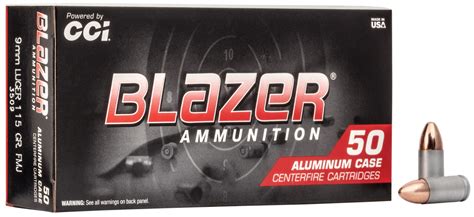 Cci Blazer Aluminum Cased Pistol Ammo Mm Luger Gr Fmj Rd