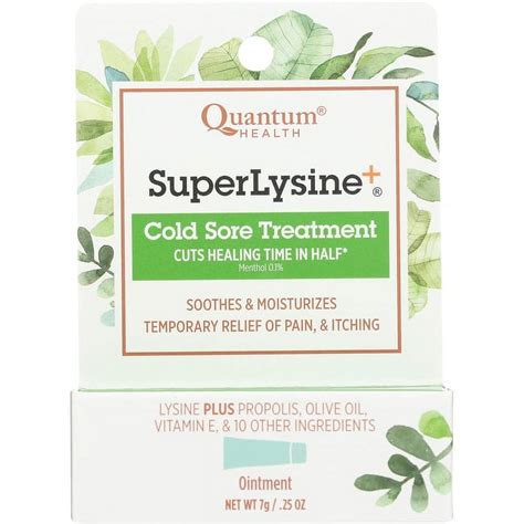 Quantum Health Super Lysine Cold Sore Treatment 0 25 Oz Ointment