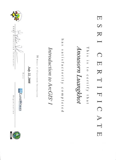 Arcgis I Certificate Pdf