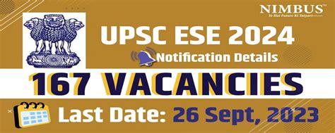 Upsc Ese Recruitment Notification Exam Dates Application