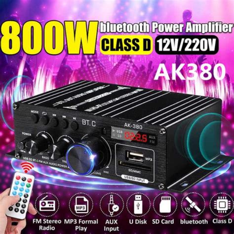 AK380 AK370 800 W 400 Amplificador Do Bluetooth Karaoke De Áudio Home