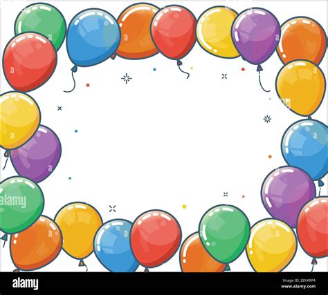 Birthday Balloon Border Clip Art