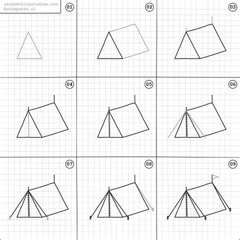 How To Draw A Tent Art For Kids Hub