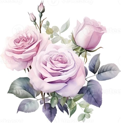 Roses Flowers Watercolor Ai Generate 25860327 Png