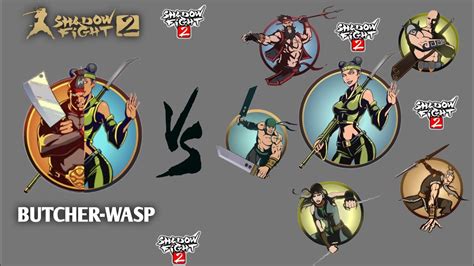 Shadow Fight 2 Butcher Wasp Vs Wasp And Bodyguards YouTube