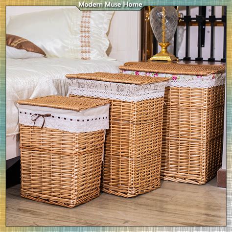 Free Shippingmodern Muse Home Bakul Dobi Rotan Baju Rattan Laundry