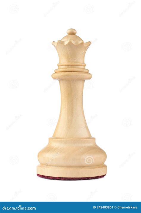wooden queen isolated  white chess piece stock image image