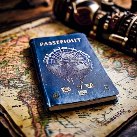 Vintage Passport On A World Map Stock Photo Image Of Adventure