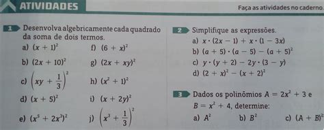 E E Dom João Nery Matemática 8° Ano 10 Ago Produtos Notáveis