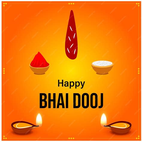 Premium Vector Happy Bhai Dooj Indian Hindu Festival Celebration