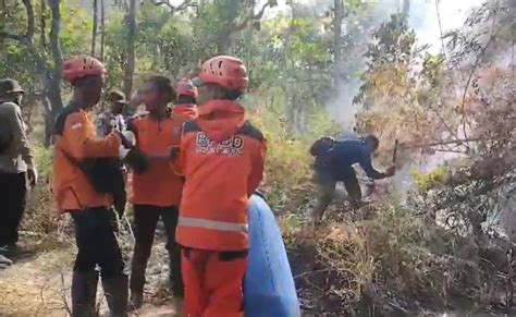 Dua Hari Upaya Padaman Di Kawasan Hutan Lereng Gunung Klotok