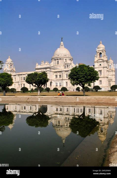 The iconic Queen Victoria memorial at the Maidan, Kolkata, West Bengal ...