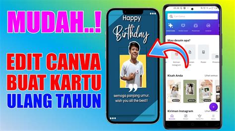 Tutorial Edit Canva Di Hp Membuat Kartu Ucapan Selamat Ulang Tahun