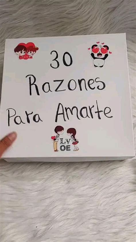 30 Razones Para Amarte Caja Para Mi Novio Regalos Baratos Para