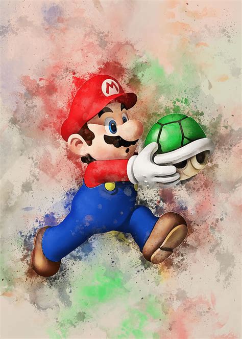 Super Mario Bros girl boy Painting by Yvette Johnson - Pixels