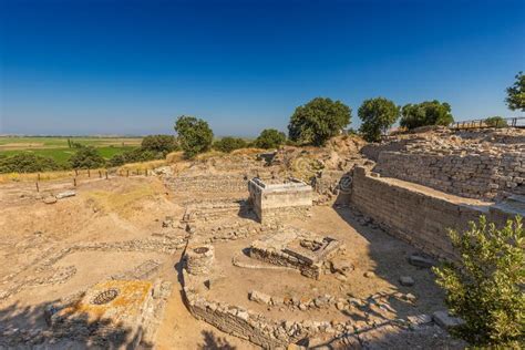 Ruins of Ancient Legendary City of Troy Stock Image - Image of ...