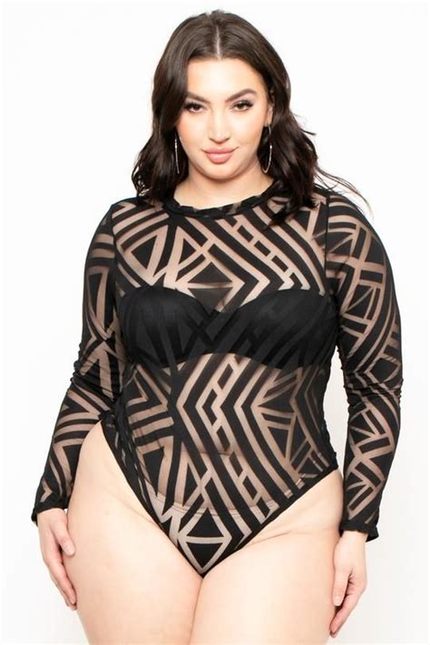 Shop Trendy Plus Size Bodysuits And Clothing At Curvy Sense Black