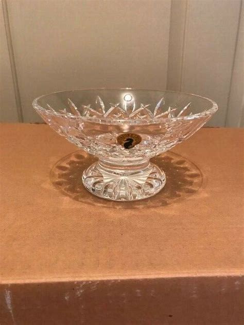 Waterford Crystal Glenmede Cut Crystal Footed Compote Bowl Made In