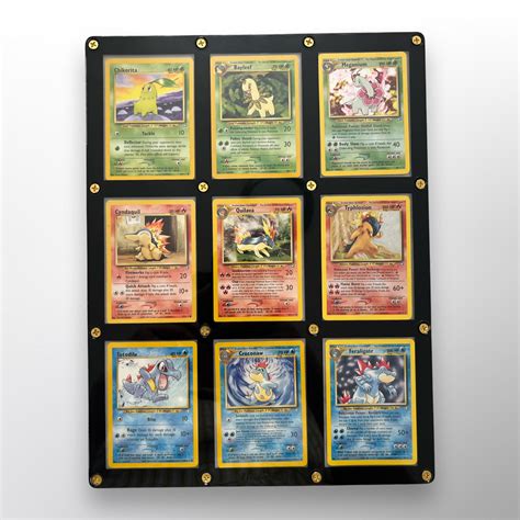 Gen 2 Johto Starter Evolutions Framed Showcase Set (9) 2000 ...