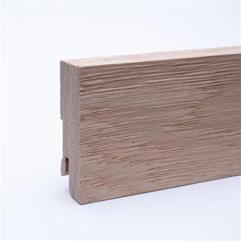 Plinthe en bois véritable carré 60 mm chêne naturel Plinthe carrée