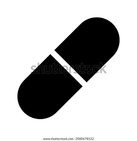 Capsule Icon Black Outline Style Stock Vector (Royalty Free) 2080678522 | Shutterstock