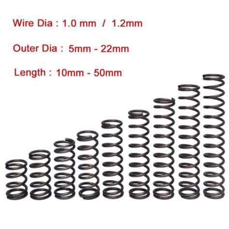 Pcs Small Compression Spring Wire Diameter Mm Mm Spring Steel