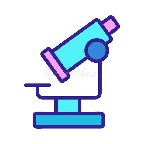 Microscope Icon Vector Isolated Contour Symbol Illustration Stock