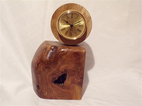 Beech Wood Mantle Clock With Oak Wood Burr Base Beech And Oak Etsy Uk