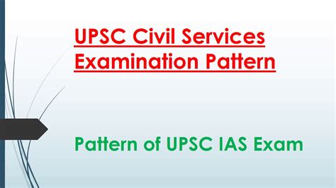 Pattern Of Upsc Civil Services Examination Ias Exam Pattern Youtube